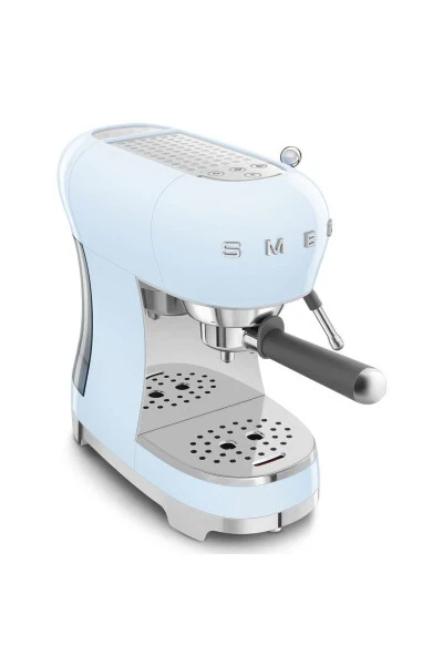 Pastel blue espresso coffee machine. - 6
