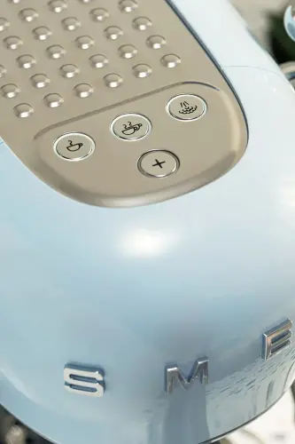 Pastel blue espresso coffee machine. - 3
