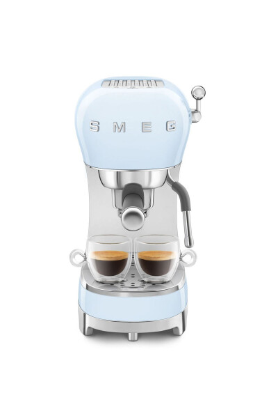 Pastel blue espresso coffee machine. - 8