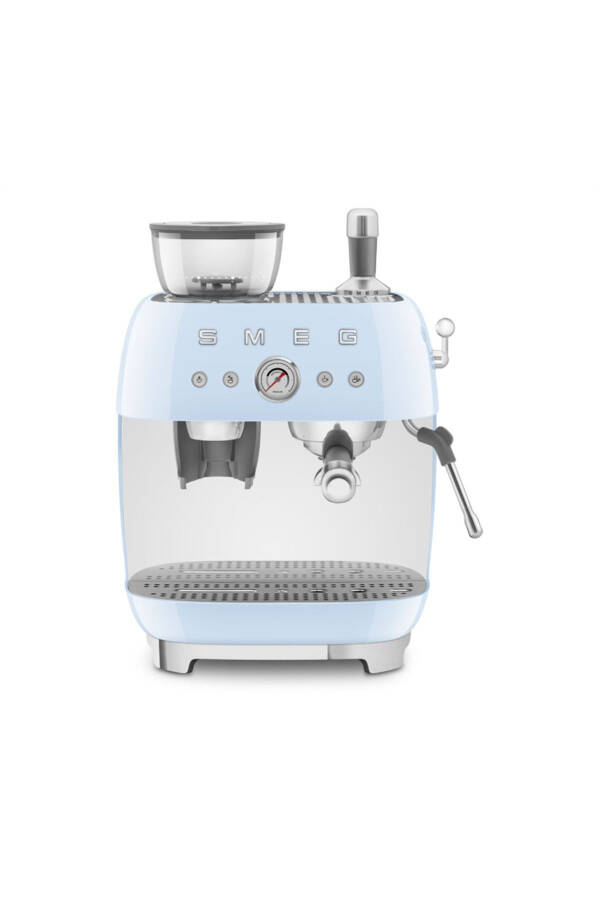 Pastel Blue Grinder Espresso Machine - 1