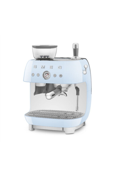 Pastel Blue Grinder Espresso Machine - 4