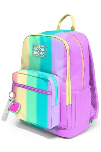 Pastel Colors 3-piece SET School Backpack - pastel colors - 3