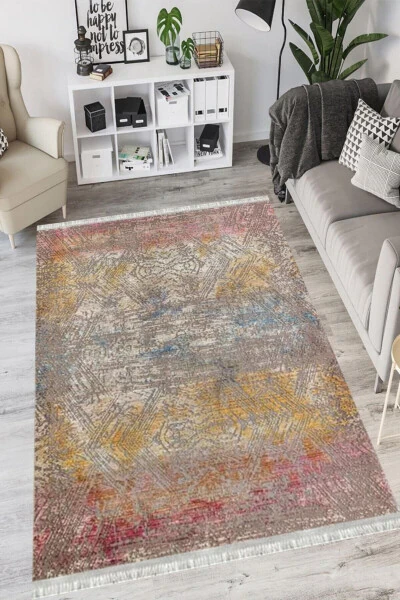 Pastel Eco Punto Non-Slip Washable Antibacterial Digital Print Pastel Rug Runner - MOTTO HALI (1)