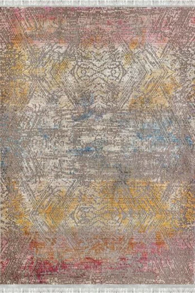 Pastel Eco Punto Non-Slip Washable Antibacterial Digital Print Pastel Rug Runner - 3