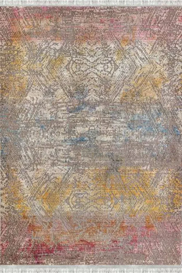 Pastel Eco Punto Non-Slip Washable Antibacterial Digital Print Pastel Rug Runner - 3