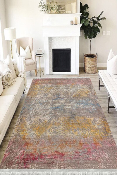 Pastel Eco Punto Non-Slip Washable Antibacterial Digital Print Pastel Rug Runner - MOTTO HALI