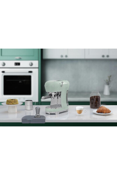 Pastel Green Espresso Machine - 8