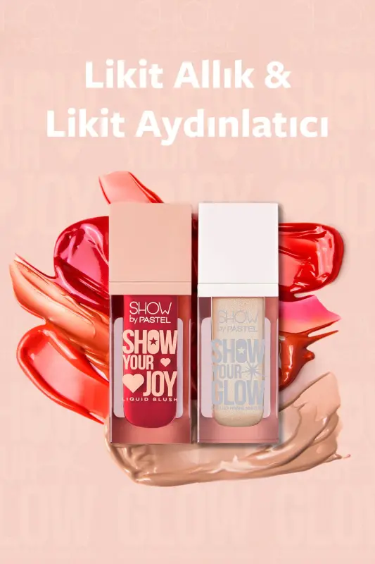 Pastel Show By Mix & Match Glow Liquid Highlighter 72 & Joy Liquid Blush 52-kırmızı - 2