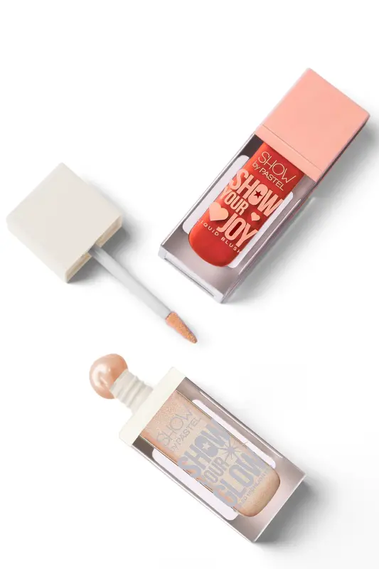 Pastel Show By Mix & Match Glow Liquid Highlighter 72 & Joy Liquid Blush 52-kırmızı - 6