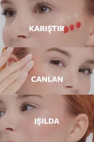 Pastel Show By Mix & Match Glow Liquid Highlighter 72 & Joy Liquid Blush 52-kırmızı - 3