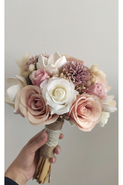 Pastel-Toned Bridal Bouquet, Bridal Flowers - MERVEPARTI