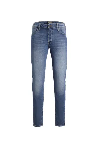 Pastki bel, ingich kiyimli, to'g'ri o'tirgan erkaklar uchun denim shimlar. - 8