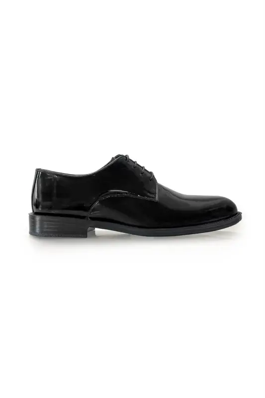 Patent Black Genuine Leather Classic Shoe - 1