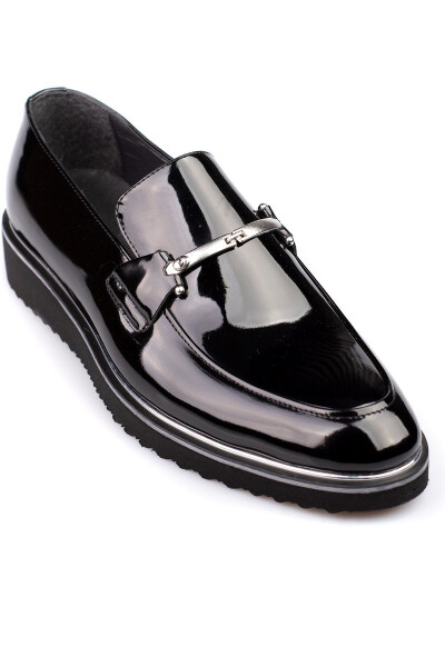 Patent Leather and Matte Black Classic Men's Shoes Suitable for Groom's Suit and Suit - 1