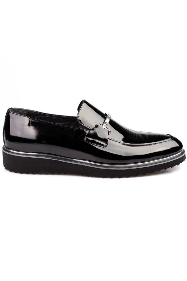 Patent Leather and Matte Black Classic Men's Shoes Suitable for Groom's Suit and Suit - 2