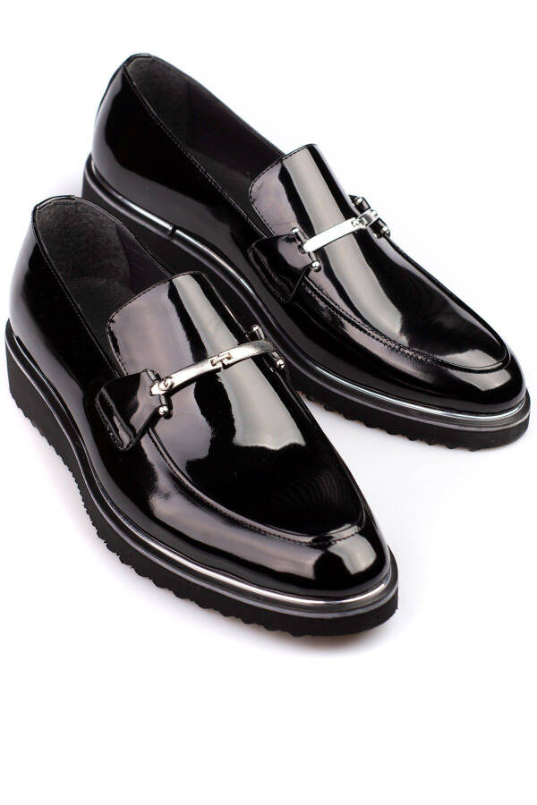 Patent Leather and Matte Black Classic Men's Shoes Suitable for Groom's Suit and Suit - 3