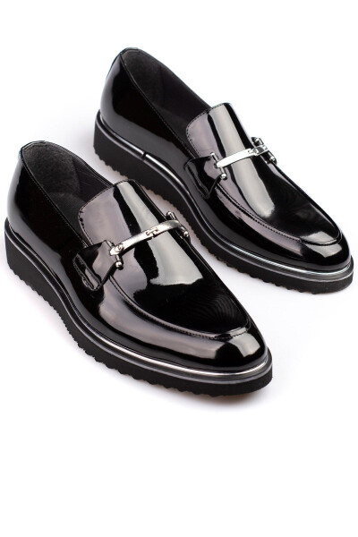 Patent Leather and Matte Black Classic Men's Shoes Suitable for Groom's Suit and Suit - 7