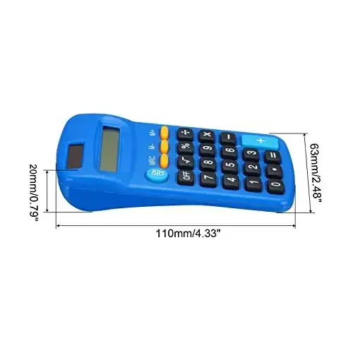 Patikil 8 Digit LCD Display Calculator - 4 Function Desktop & Handheld, Battery Powered, Dark Blue - PATIKIL (1)