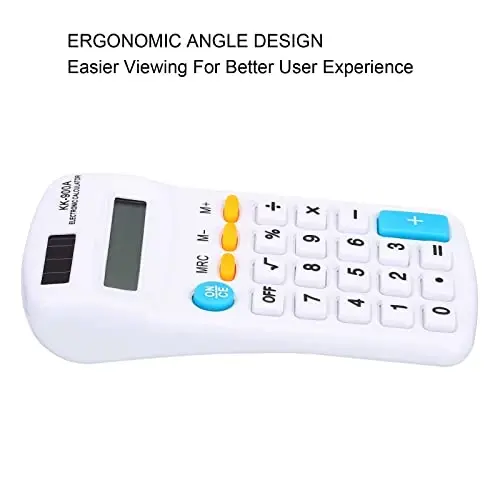 PATIKIL Basic 8 Digit LCD Display Calculator - 4 Function Desktop & Handheld, Battery Powered, White - 5