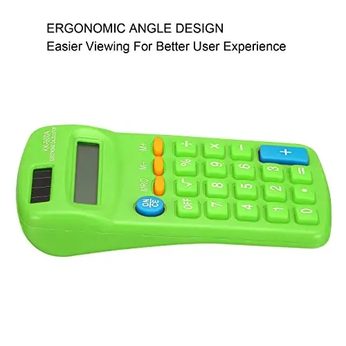 PATIKIL Basic 8 Digit LCD Display Calculator - 4 Function Small Desktop Handheld for Home Office, Battery Powered, Green - 5