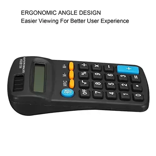 PATIKIL Basic 8 Digit LCD Display Desktop Calculator, 4 Function, Battery Powered, Black - 5