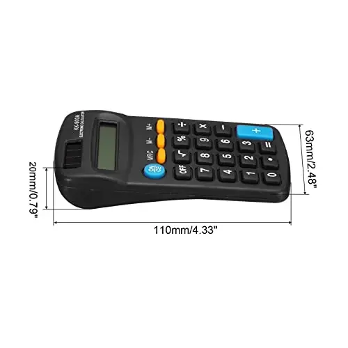 PATIKIL Basic 8 Digit LCD Display Desktop Calculator, 4 Function, Battery Powered, Black - 2
