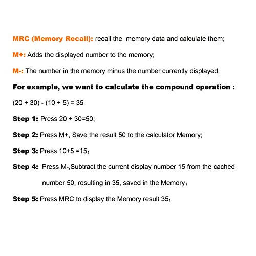 PATIKIL Basic Calculator, 8 Digit LCD Displeyli Calculator 4 Funktsiyali Kichik Stol Calculator Batareya bilan ishlaydigan Qo'lda Calculator Uy, Ofis uchun, Qizil - 4