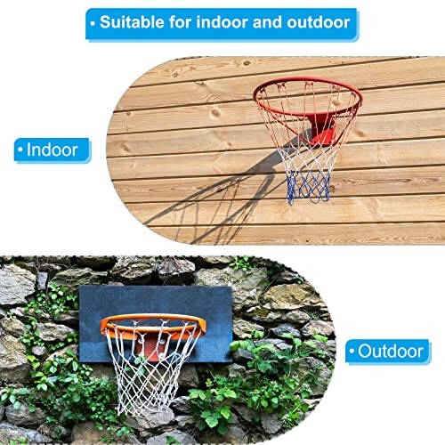 PATIKIL Basketball Rim, Replacement Wall Door Mounted Hanging Standard Goal Fit Most Sizes of Backboard Indoor and Outdoor, (Thicken Solid) - 6