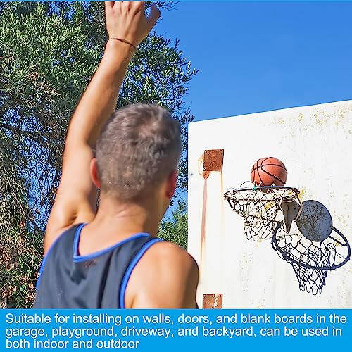 PATIKIL Basketball Rim, Replacement Wall Door Mounted Hanging Standard Goal Fit Most Sizes of Backboard Indoor and Outdoor, (Thicken Solid) - 7