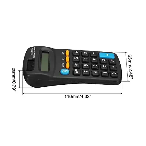 PATIKIL Basic 8 Digit LCD Display Desktop Calculator, 4 Function, Battery Powered, Black - PATIKIL (1)
