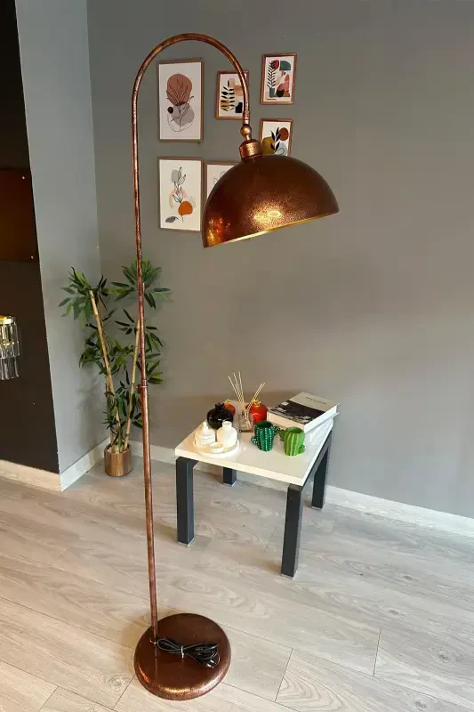 Patina Floor Lamp Adjustable Head Modern Decorative Metal Living Room Study Room Lamp-Patina - BAMYUM