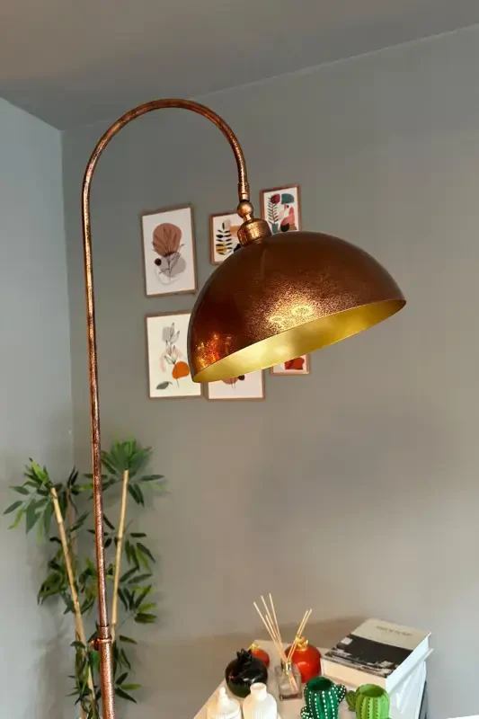 Patina Floor Lamp Adjustable Head Modern Decorative Metal Living Room Study Room Lamp-Patina - 2