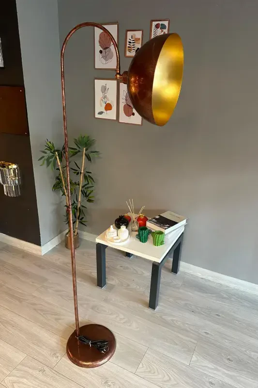 Patina Floor Lamp Adjustable Head Modern Decorative Metal Living Room Study Room Lamp-Patina - 3