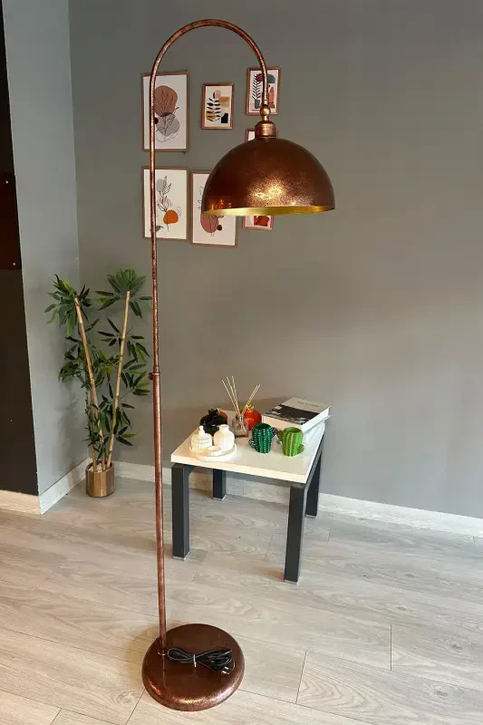 Patina Floor Lamp Adjustable Head Modern Decorative Metal Living Room Study Room Lamp-Patina - 4