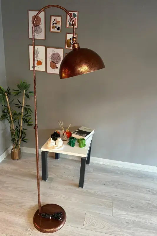 Patina Floor Lamp Adjustable Head Modern Decorative Metal Living Room Study Room Lamp-Patina - 5