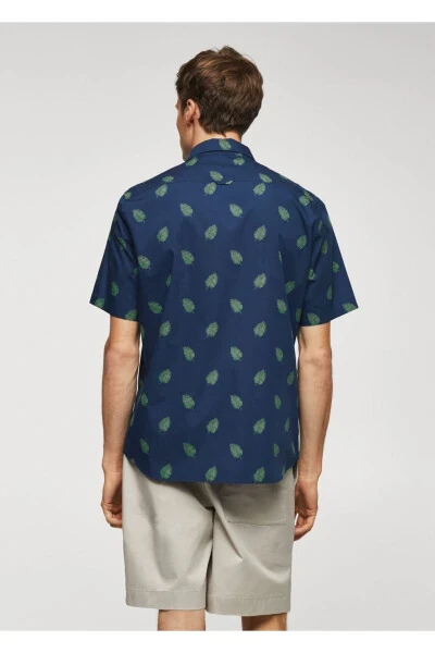 Patterned 100% Cotton T-Shirt - 4