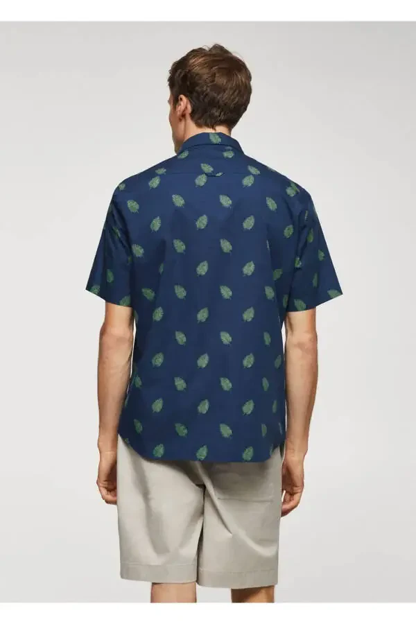 Patterned 100% Cotton T-Shirt - 4