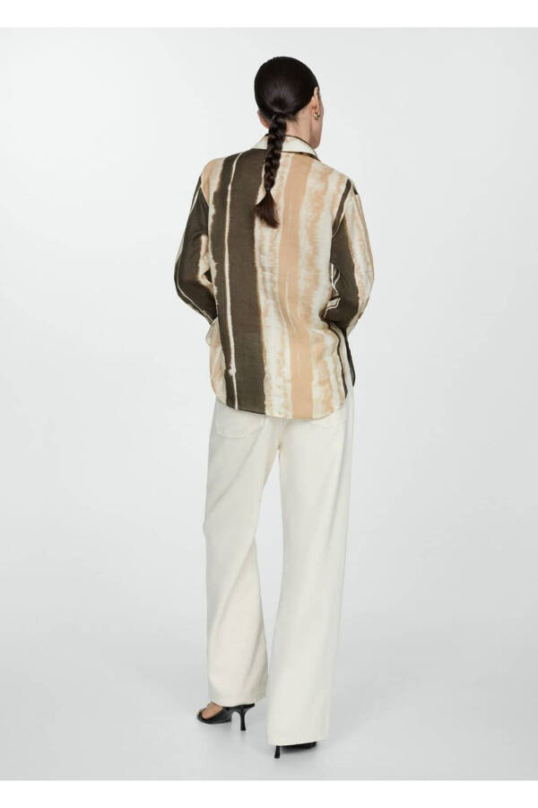 Patterned 100% Rami Shirt - 4