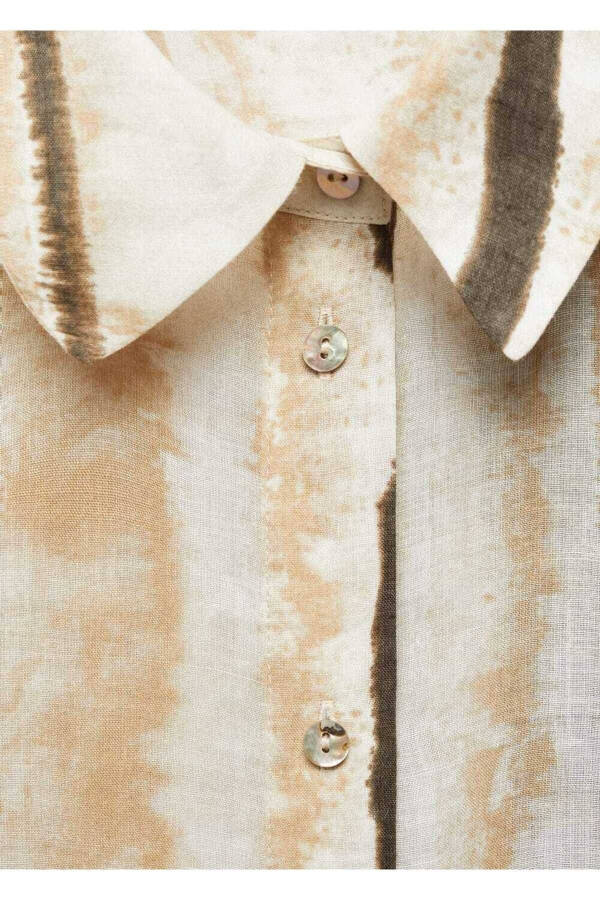 Patterned 100% Rami Shirt - 6