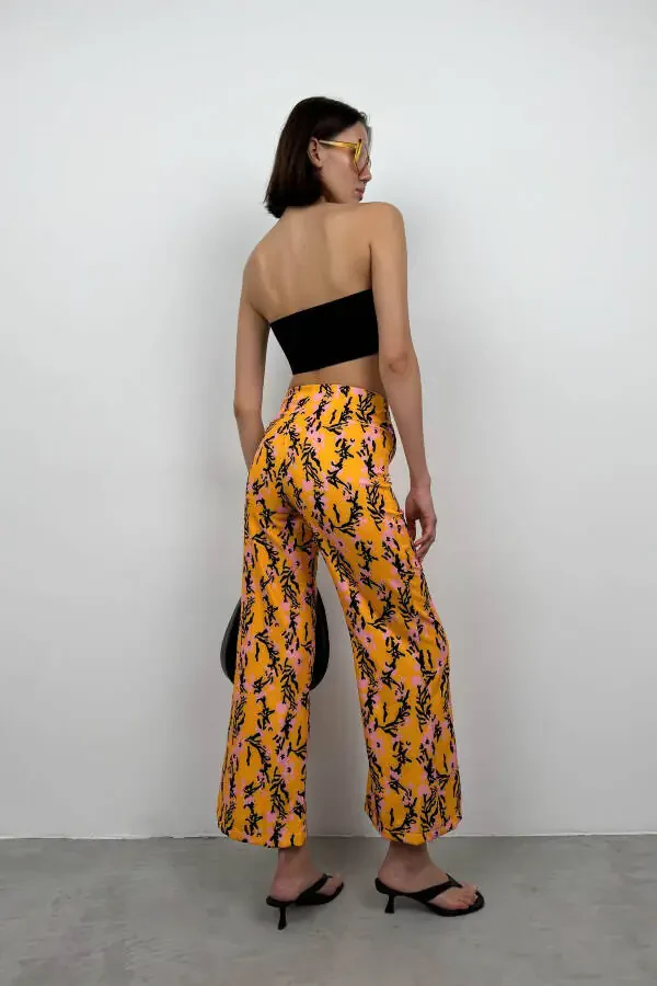 Patterned Bell-BottomModazone Pants - 3