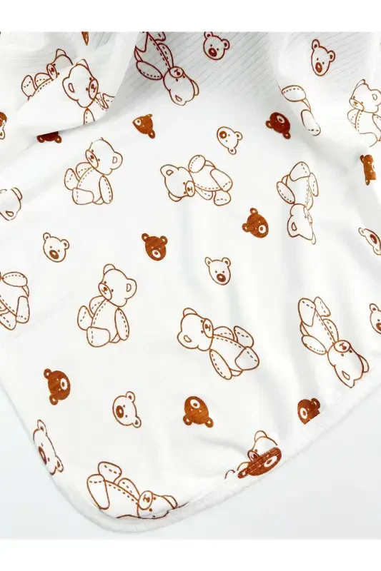 PATTERNED BLANKET & SWADDLE 85X90 CM COTTON FABRIC - 3