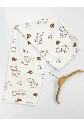 PATTERNED BLANKET & SWADDLE 85X90 CM COTTON FABRIC - 4