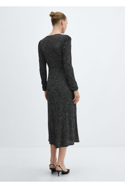 Patterned Bow Dress - 4