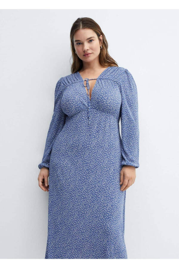 Patterned Bow Dress - 8