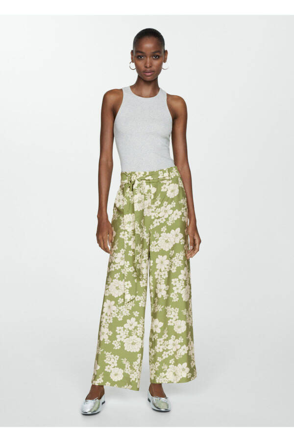 Patterned bow-tie pants - 4