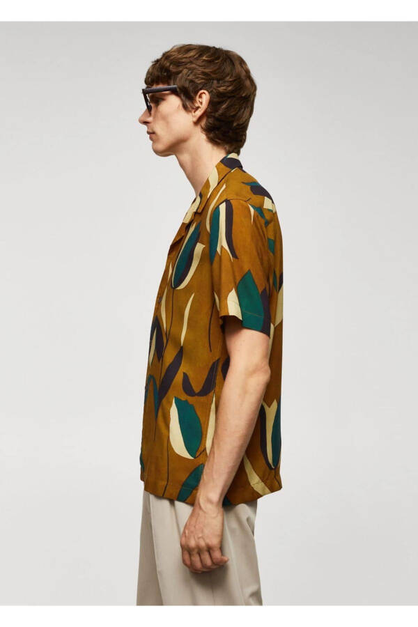 Patterned bowling collar shirt - 5