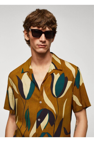 Patterned bowling collar shirt - 7