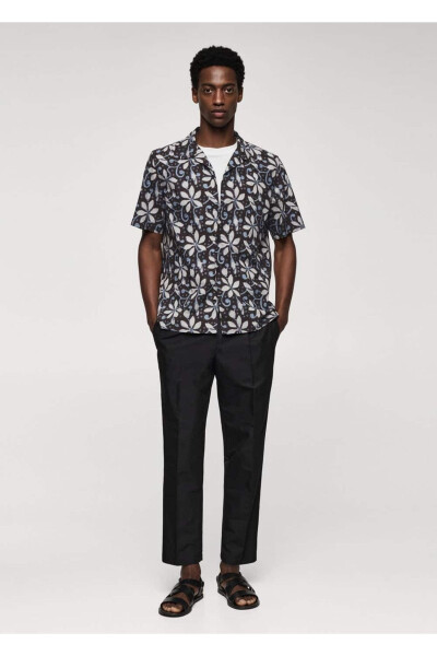 Patterned Bowling Collar Shirt - MANGO MAN (1)