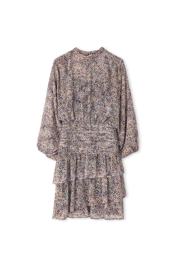 Patterned Chiffon Dress - 3