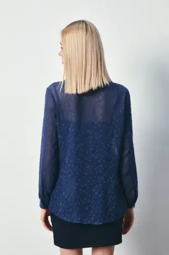 Patterned Classic Shirt - NAVY-NAVY - 5